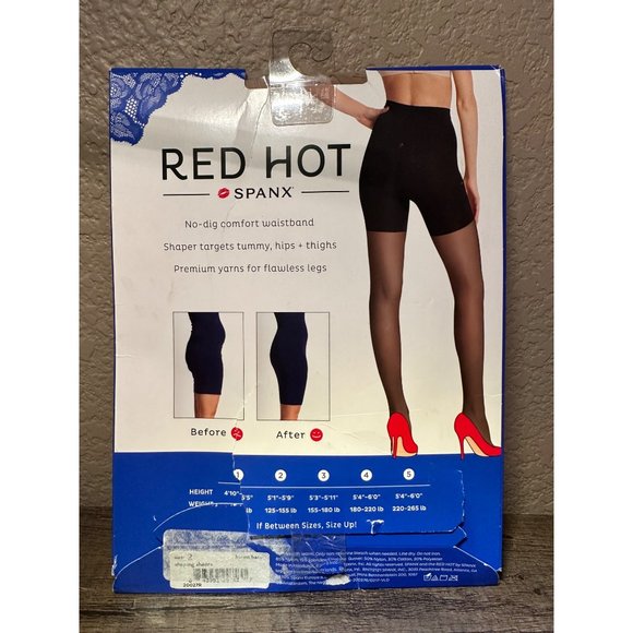 Red Hot by SPANX Shaping  Sheer Pantyhose Size 2 Barest Bare Nude Tan 20027R - Picture 3 of 4